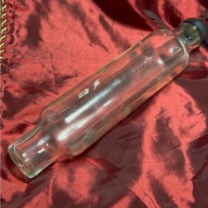 Vintage collectible Clear rolling pin with cap- Fill with ice water and roll